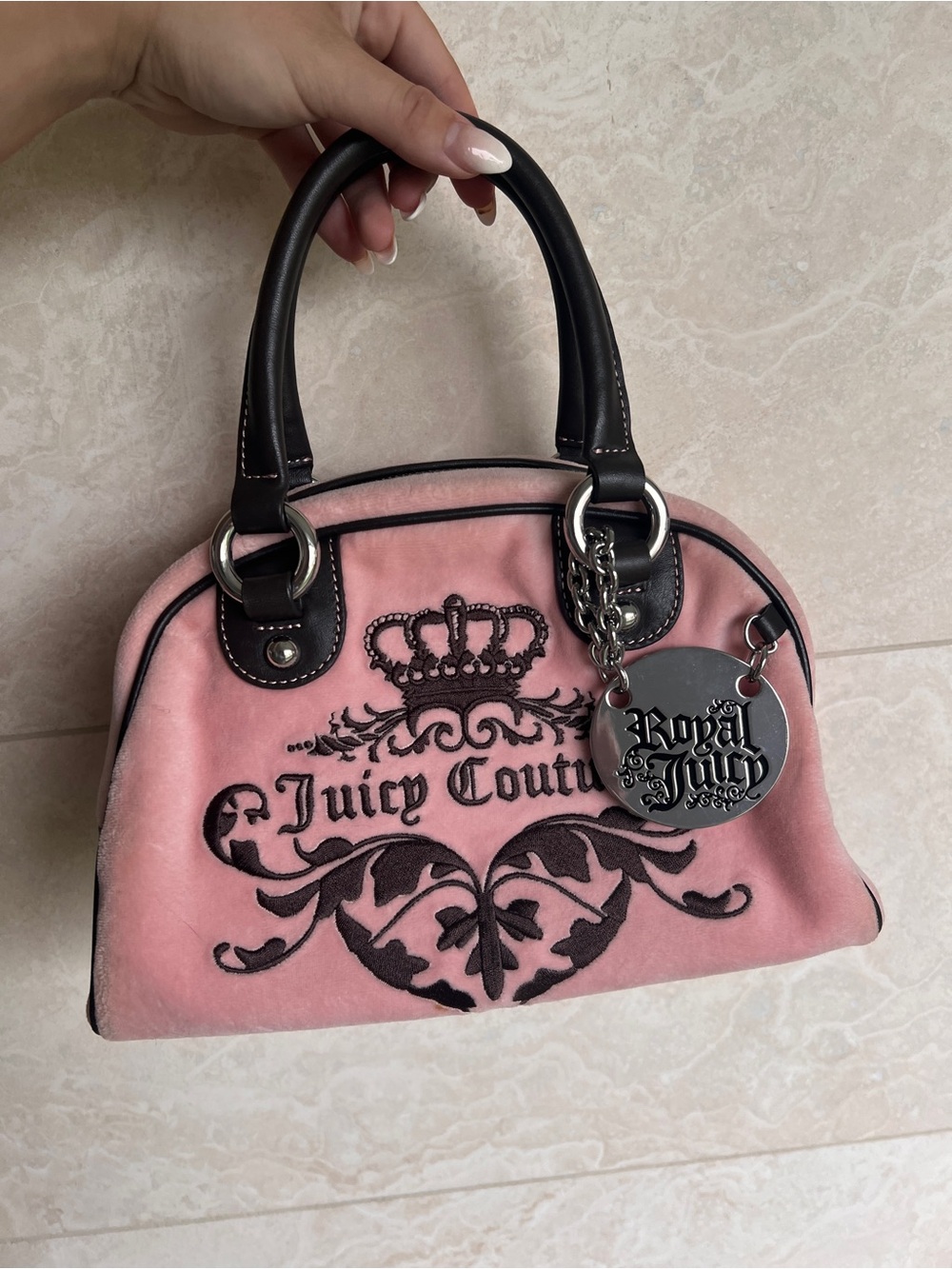 Juicy Couture Vintage Bowler Bag Purse 2009